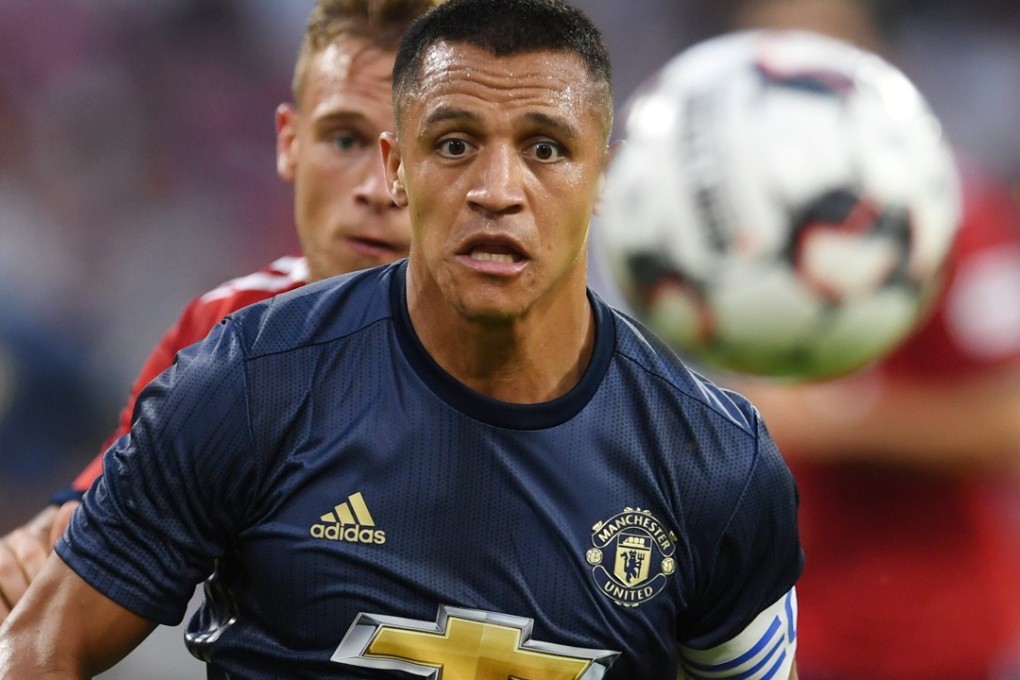 Manchester United's Alexis Sanchez keeps his eye on the ball during preseason. Photo: Reuters