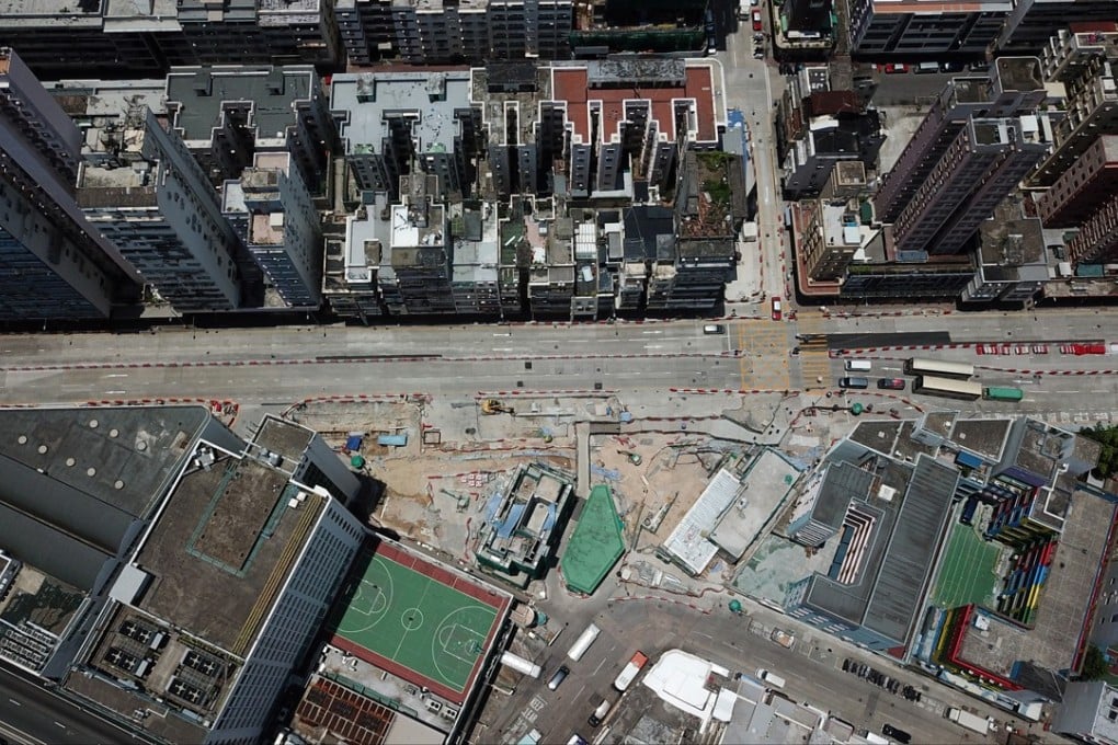 An aerial view of the To Kwa Wan MTR station site. Photo: Roy Issa