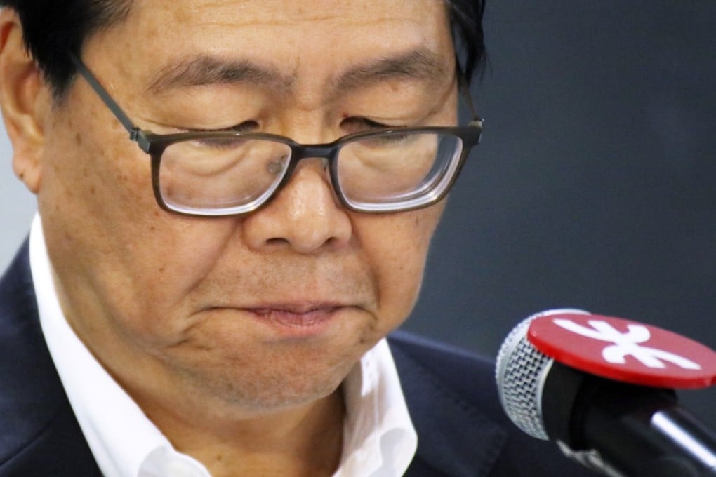 MTR Corp chairman Frederick Ma speaks at a press conference on recent scandals on August 7. Photo: Felix Wong