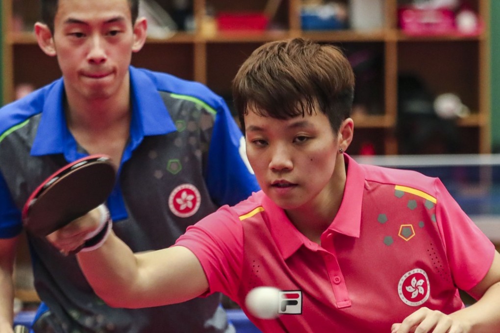 Wong Chun-ting and Doo Hoi-kem give a demonstration of their skills at the Hong Kong Sports Institute. Photo: Jonathan Wong