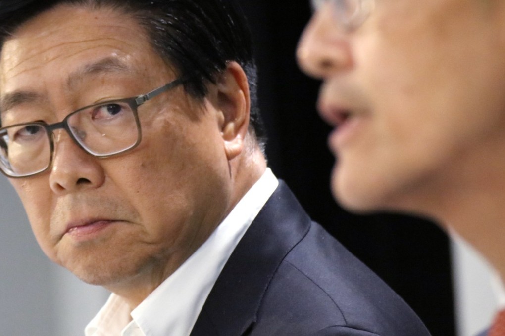 Carrie Lam rejected Frederick Ma’s resignation offer, asking him to “stay for a while” and help find new talent. Photo: Felix Wong