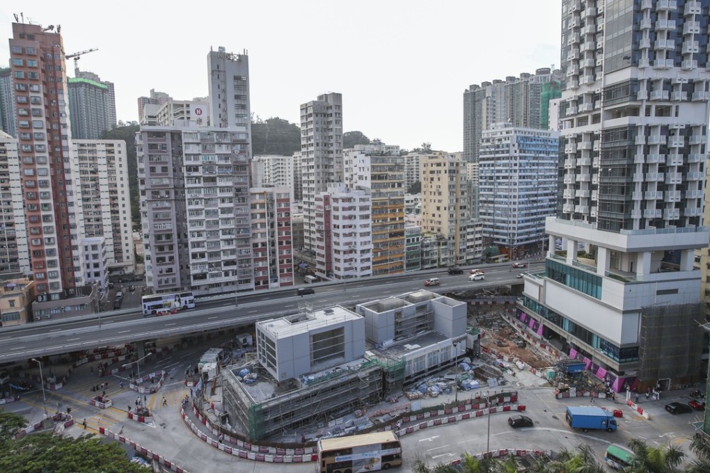 A view of the To Kwa Wan MTR station construction site. Photo: Edward Wong