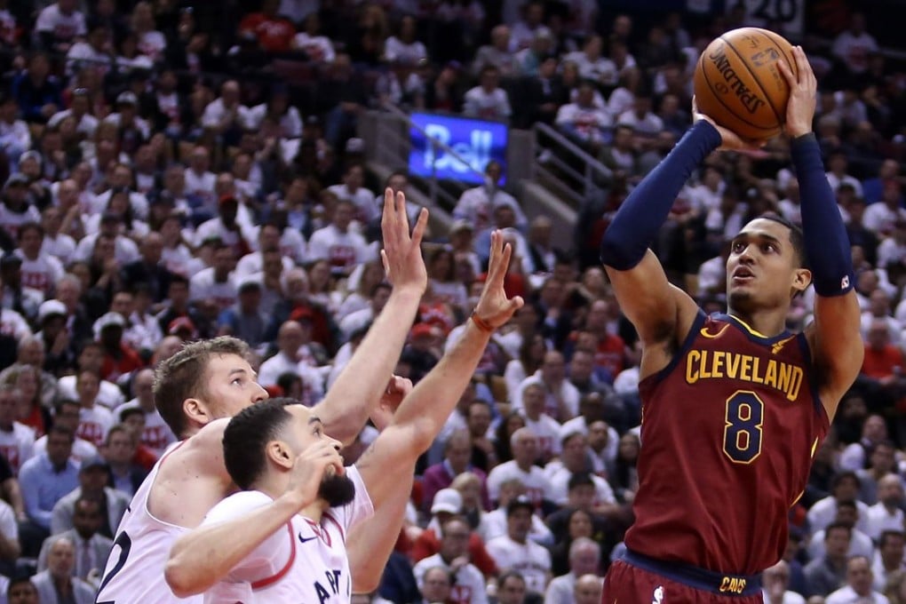 Jordan Clarkson puts up a shot for the Cavaliers. Photo: AFP
