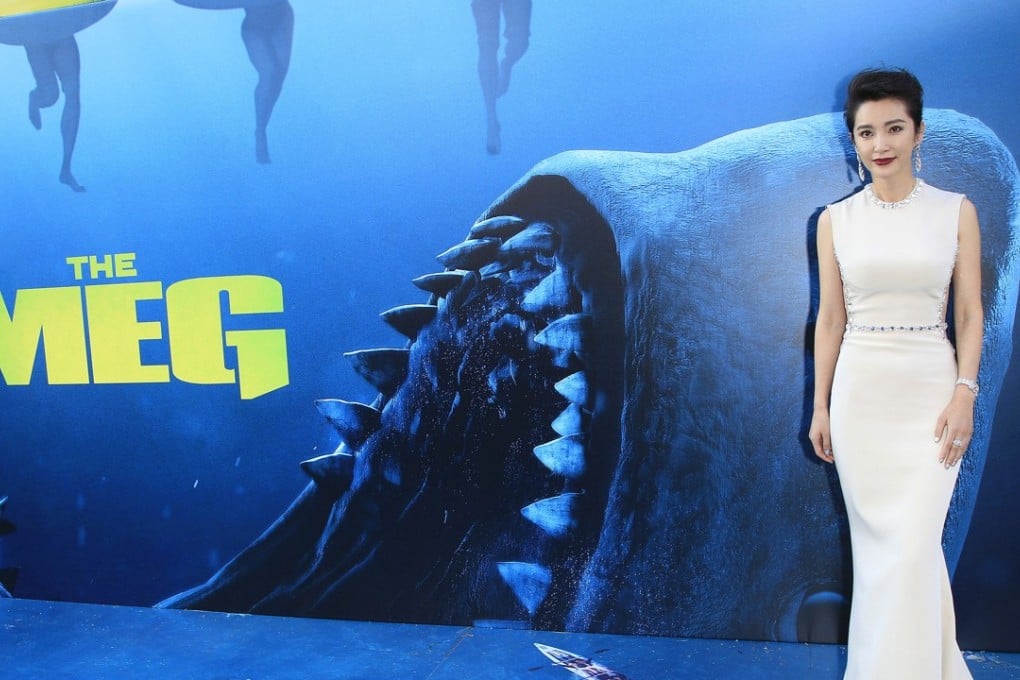 Chinese actress Li Bingbing attends the US premiere of “The Meg”at the TCL Chinese Theatre IMAX in Hollywood. Photo: EPA