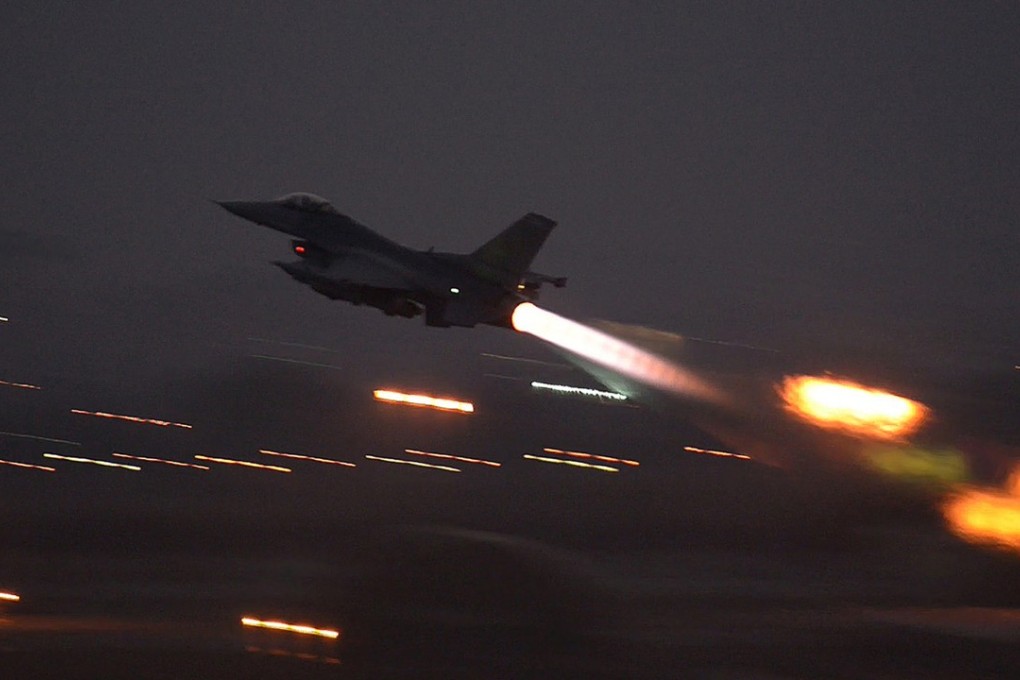 A US Air Force F-16 Fighting Falcon takes off from Incirlik Air Base, Turkey, during 2015 air strikes against Islamic State targets in Syria. Photo: AP