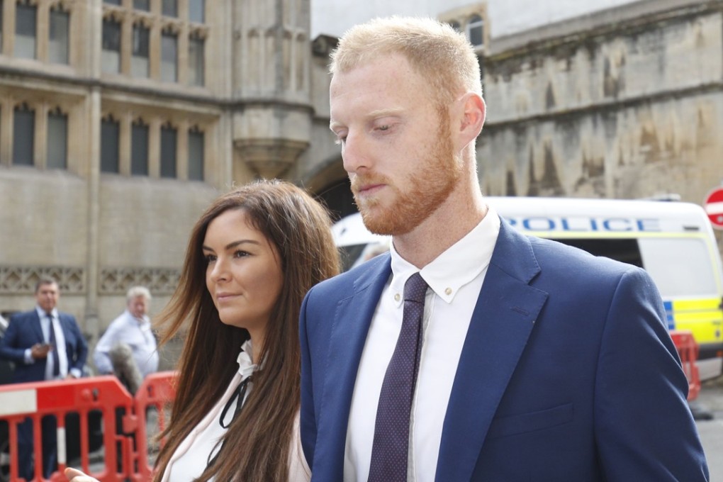 England cricketer Ben Stokes and his wife Clare arrive at Bristol Crown Court in Bristol. Photo: AFP