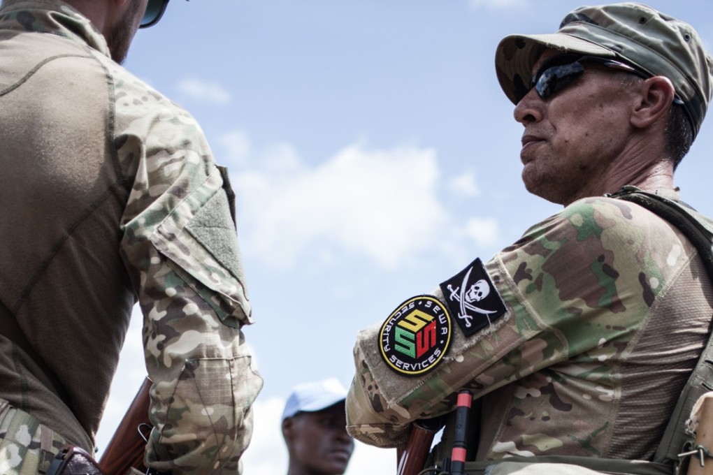 A member of the close protection unit for Central African Republic President Faustin-Archange Touadera. Photo: AFP