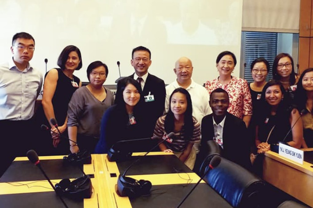 Members of Hong Kong NGOs with the Hong Kong delegation to UN Committee on the Elimination of Racial Discrimination. Photo: Emily Lau