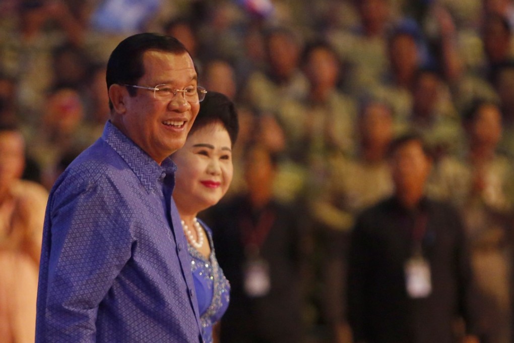 Cambodian Prime Minister Hun Sen, pictured with his wife Bun Rany, is a close ally of Beijing and the Southeast Asian country has attracted a surge of Chinese investment. Photo: EPA-EFE