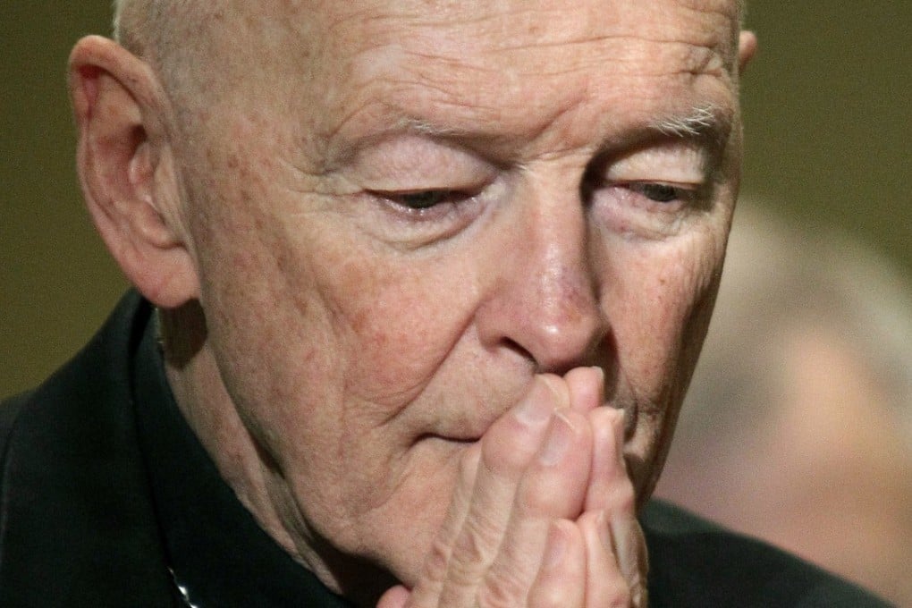 Cardinal Theodore McCarrick in 2011. Last month, Pope Francis stripped McCarrick of his title amid allegations that McCarrick had for years sexually abused boys. Photo: AP