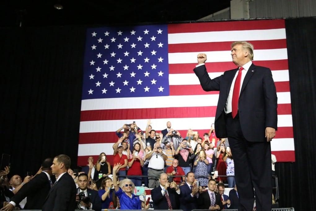 Donald Trump attends a rally at the Florida State Fairgrounds in Tampa, Florida, on Tuesday, July 31. Photo: TNS
