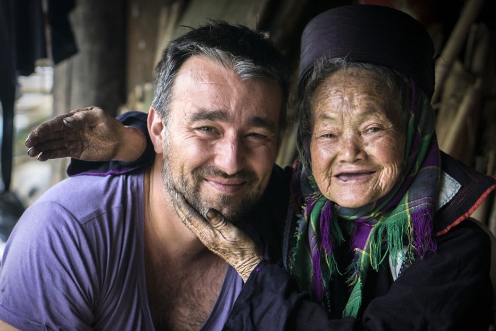 Réhahn with 92-year-old Hang Thi Dinh, a member of the Hmong tribe in July last year. Pictures: Réhahn