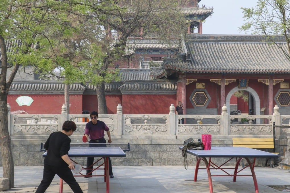 Ping pong tables outside the Daci Pavilion, in Hebei province, China. Pictures: Thomas Bird