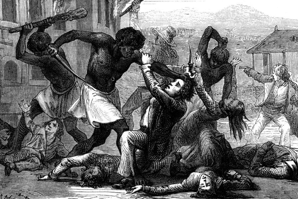 A wood engraving of the Haitian Revolution (1791-1804). Picture: Alamy