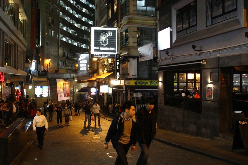 Lan Kwai Fong in Hong Kong, a popular entertainment district where sources said the officer drank with three women. Photo: Dickson Lee