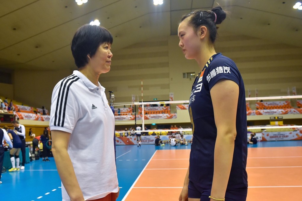 China head coach Lang Ping with Zhang Changning. Photo: FIVB.com