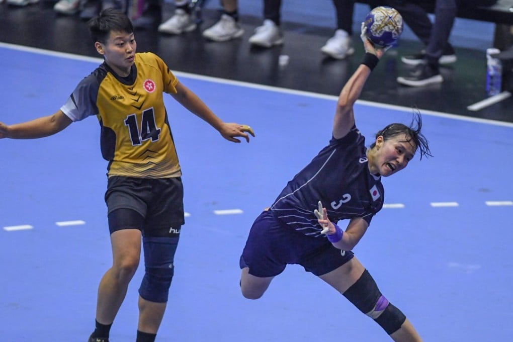 Hong Kong were thrashed by Japan in their opening handball match at the 2018 Asian Games. Photo: Xinhua