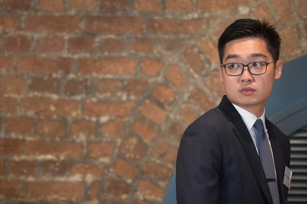 In a speech on Tuesday, Andy Chan denounced China and insisted on independence for Hong Kong. Photo: Bloomberg