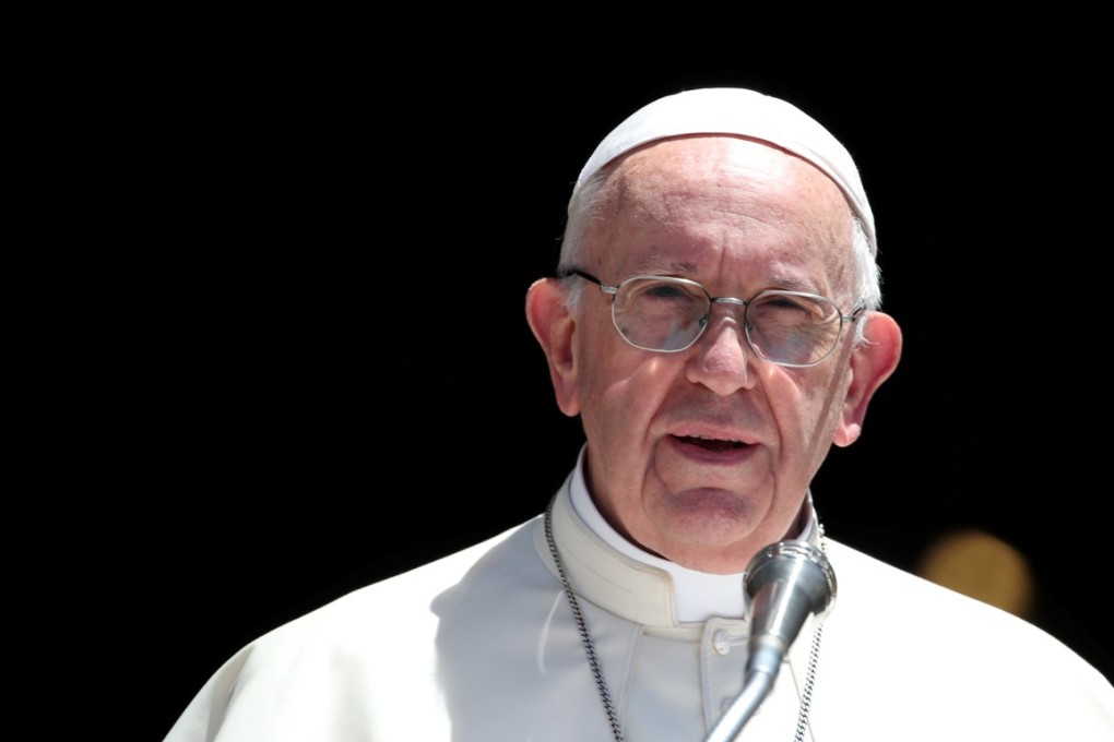 FILE PHOTO: Pope Francis delivers a speech after a meeting with Patriarchs of the churches of the Middle East at the St. Nicholas Basilica in Bari, southern Italy July 7, 2018. REUTERS/Tony Gentile/File Photo