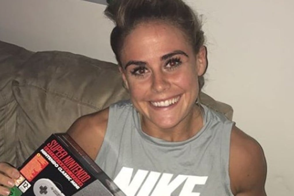 Sara Sigmundsdottir poses with her Super Nintendo. Photo: Instagram/@sarasigmunds