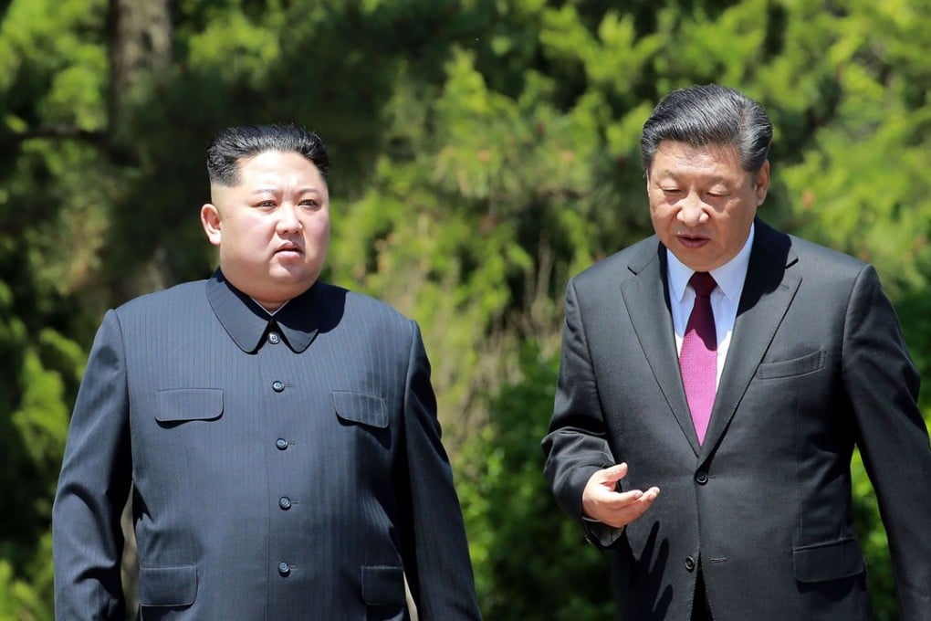 President Xi Jinping and North Korean leader Kim Jong-un pictured during the North Korean leader’s visit to China in May. Photo: AFP