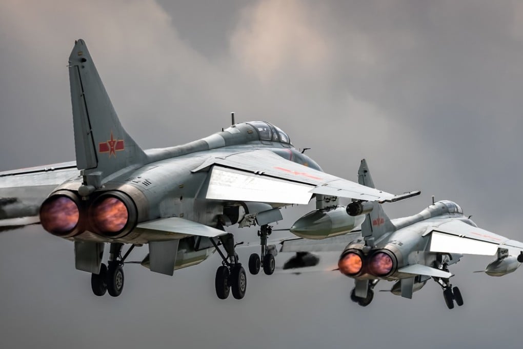 Flying Leopards – or JH-7A fighter-bombers – prepare for the International Army Games in July. Photo: Xinhua