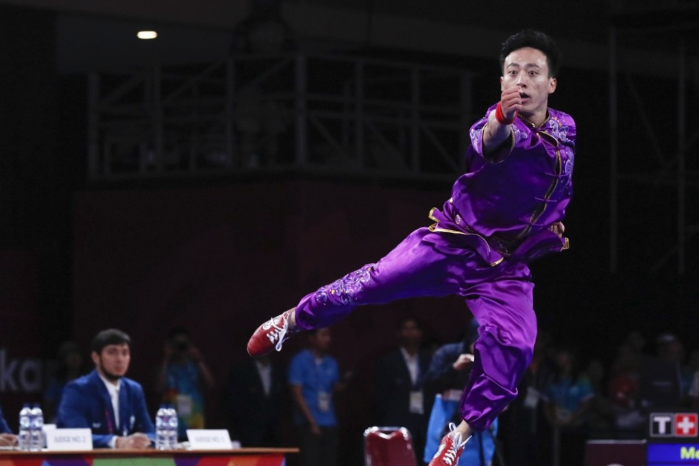 Sun Peiyuan of China competes in the men's changquan during the Asian Games 2018. Photo: EPA