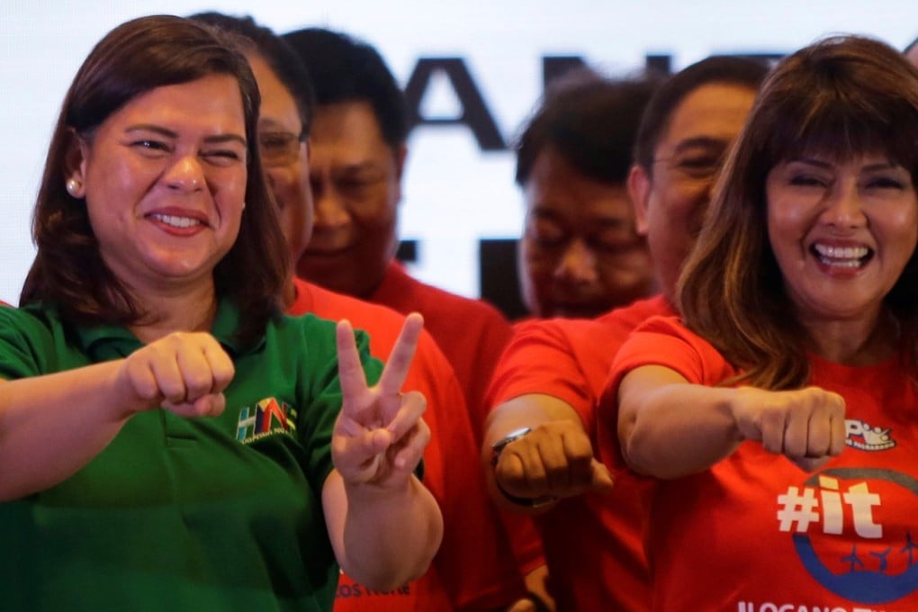 Davao City Mayor Sara Duterte (L) and Ilocos Norte Governor Imee Marcos. Photo: Reuters