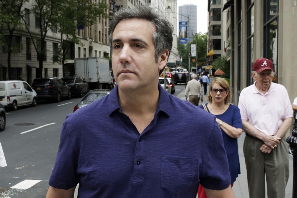 Michael Cohen, formerly a lawyer for President Donald Trump, leaves his hotel, in New York on July 30. Photo: AP