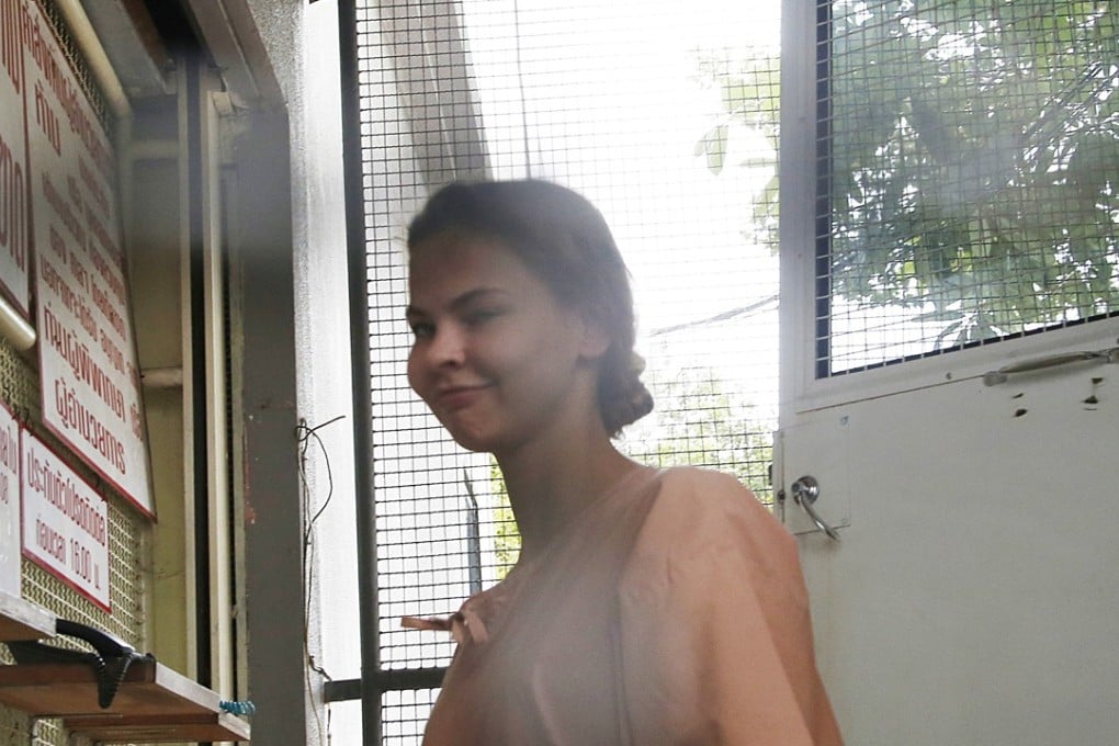 Anastasia Vashukevich at the Pattaya Provincial Court in Chonburi province, Thailand on August 20, 2018. Photo: AP