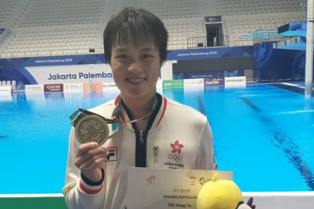 Sze Hang-yu with her bronze medal in Jakarta. Photo: Handout
