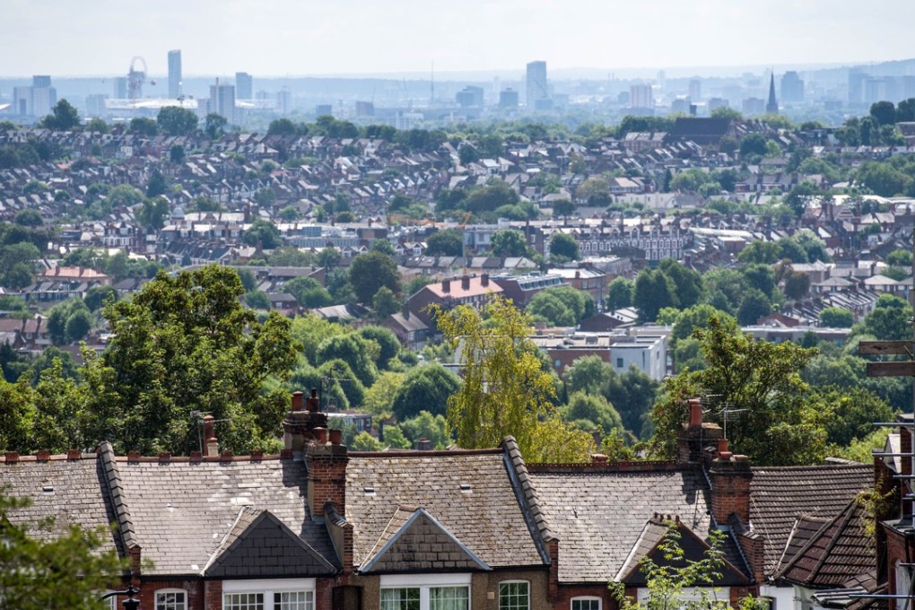 The average asking price for homes across the UK in August tumbled 2.3 per cent from July, according Rightmove. Above, row of residential housing sits in the Muswell Hill district of London, U.K. Photo: Bloomberg