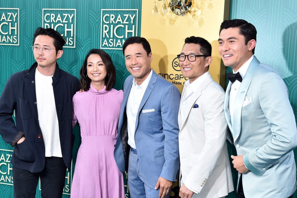 From left, Steven Yeun, Jae Suh Park, Randall Park, Daniel Dae Kim and Henry Golding attending the premiere of Warner Bros. Pictures' Crazy Rich Asians at TCL Chinese Theatre IMAX in Hollywood, California, this month. Photo: Getty Images