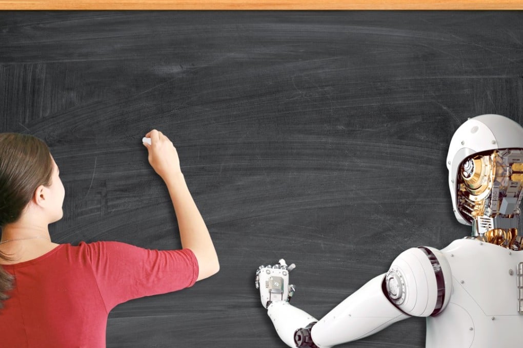AI robots are set to be trialled in Japanese classrooms from next year. Photo: SCMP Graphics