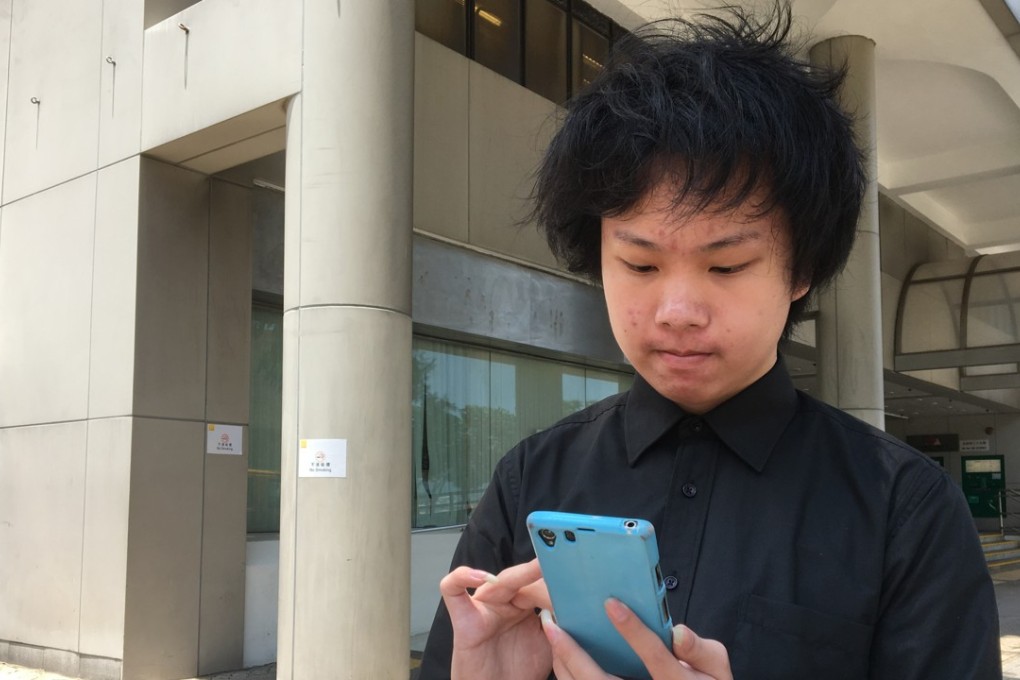Lau Hong, 16, leaving Eastern Court after being found guilty. Photo: Jasmine Siu.