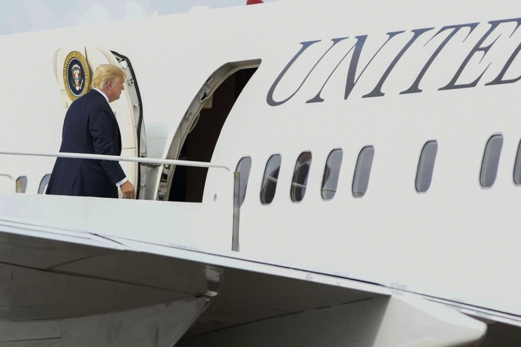 US President Donald Trump boards Air Force One at Joint Base Andrews, Maryland. Photo: Bloomberg