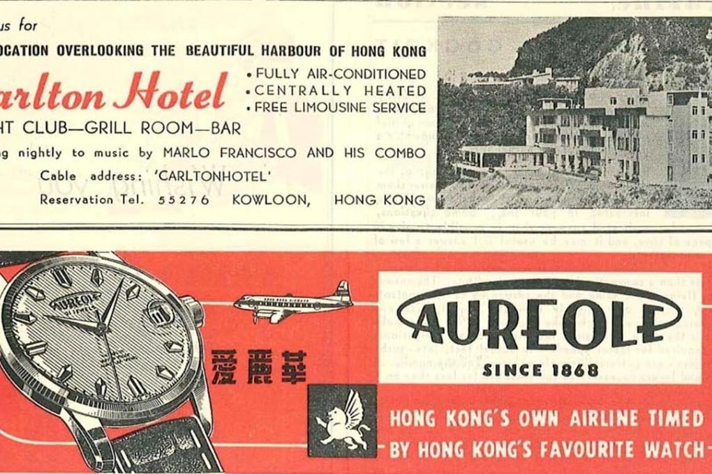 Ads from a Hong Kong Airways timetable from 1959. Picture: timetableimages.com