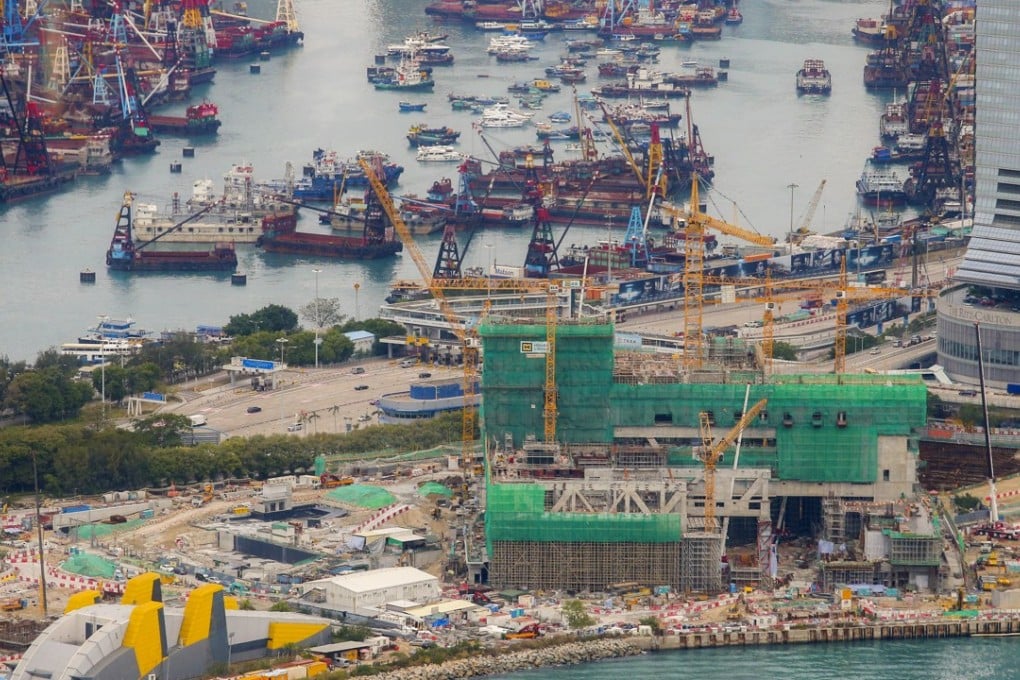 The M+ museum under construction at the West Kowloon Cultural District in Hong Kong. With the latest setback to the work, buying digital art that doesn’t require display space could be a smart idea. Photo: David Wong