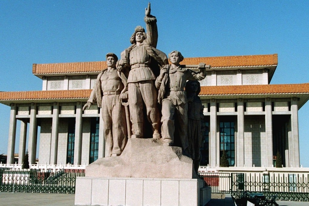 A workers’ statue outside the mausoleum of Mao Zedong in Tiananmen Square, Beijing. Picture: SCMP