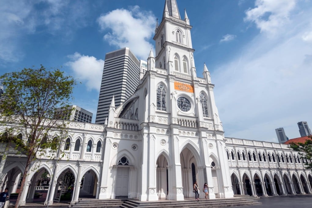 The 19th-century gothic chapel in the Chijmes bar and restaurant complex. Picture: Alamy