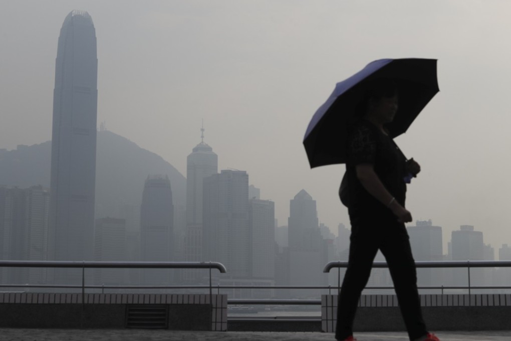 Hazy air blots the view at Victoria Harbour in Hong Kong. Photo: Winson Wong