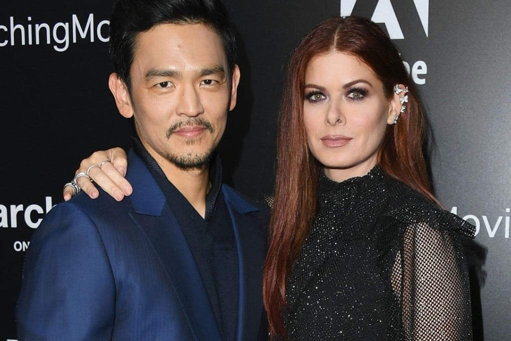 Korean-American actor John Cho and co-star Debra Messing attend a screening of their new movie Searching in Hollywood. Photo: Getty Images/AFP