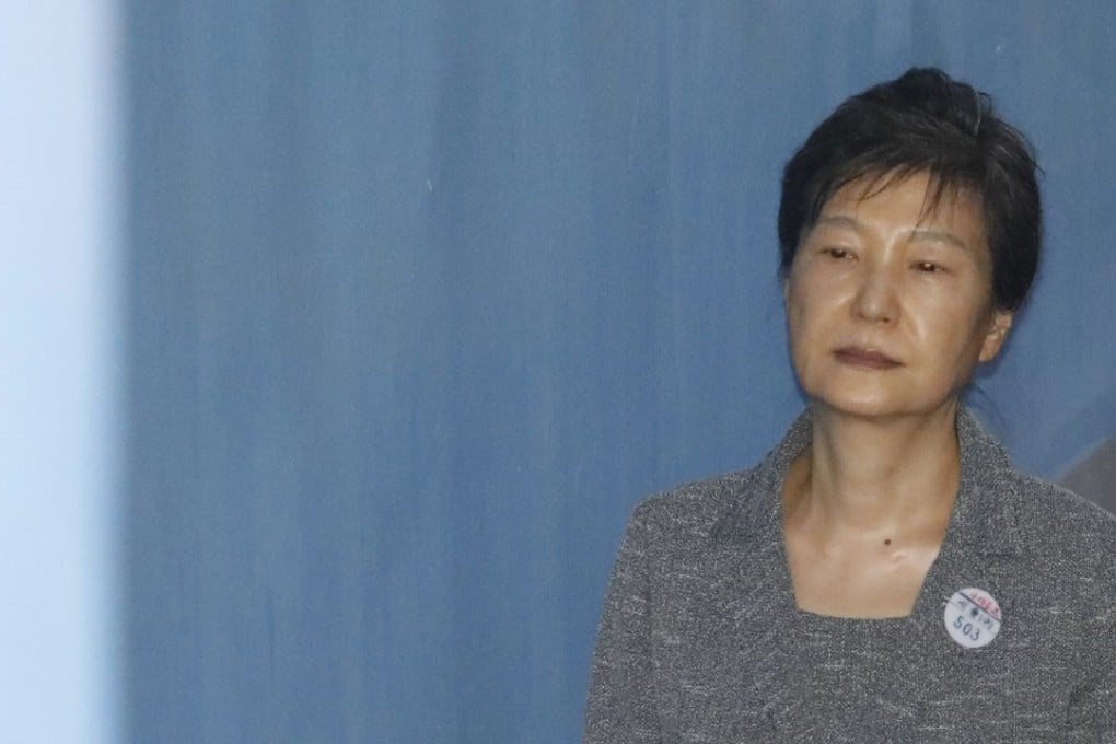 Park Geun-hye arrives at a court in Seoul last year. Photo: AFP
