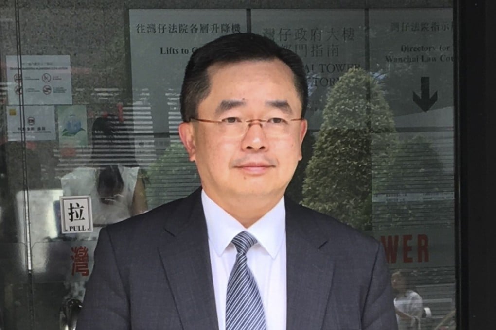 Justice Wilson Chan Ka-shun leaving District Court in Wan Chai. Photo: Jasmine Siu