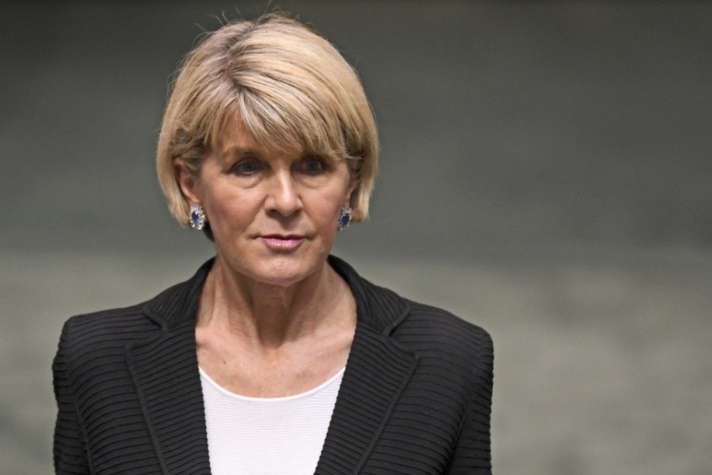 Australian Foreign Minister Julie Bishop resigned from new Prime Minister Scott Morrison’s Cabinet on Sunday. File photo: EPA