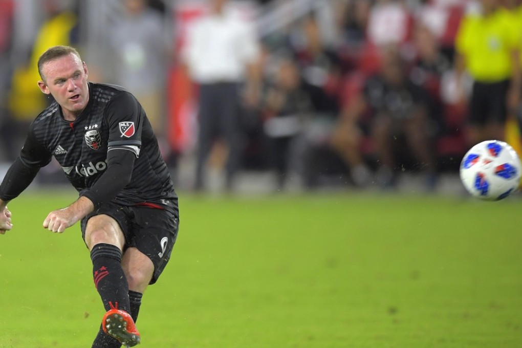 Wayne Rooney scores from a free kick at Audi Field . Photo: Washington Post