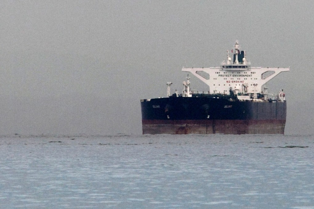 The Malta-flagged Iranian crude oil supertanker Delvar is seen anchored off Singapore in this file photo. A second round of US sanctions is to come into effect in early November, targeting Iran’s valuable oil and energy sector. Photo: Reuters
