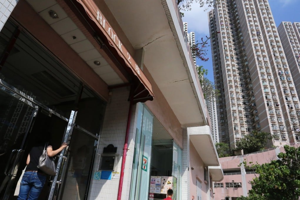 Waterside Plaza on Wing Shun Street in Tsuen Wan, where a lift failed to stop and crashed into the top floor of a 46-storey residential block. Photo: Dickson Lee