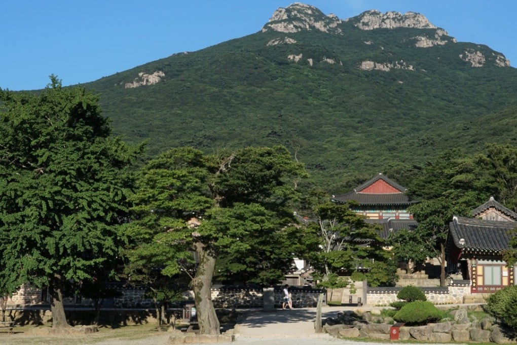 A view from the forecourt of Daeheungsa, one of seven Buddhist mountain temples new on Unesco’s World Heritage Site list. Photo: Matthew Crawford Photo: Matthew Crawford