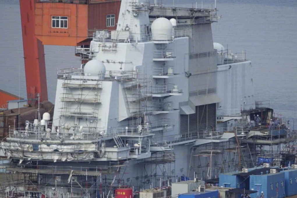 The Liaoning is undergoing its first major revamp since it was commissioned in 2012. Photo: Weibo